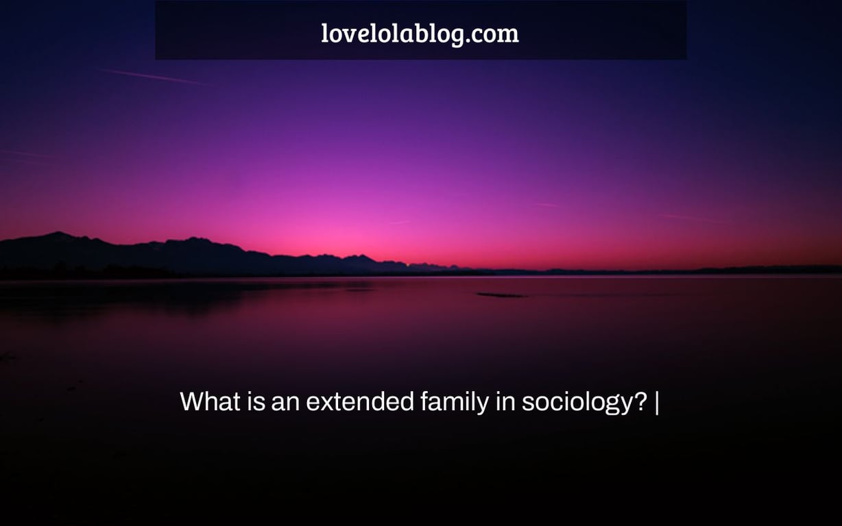 What is an extended family in sociology? |