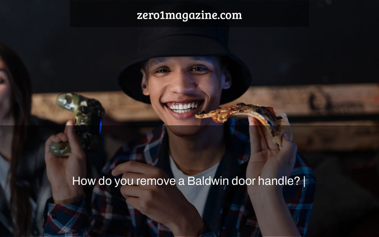 How do you remove a Baldwin door handle? |