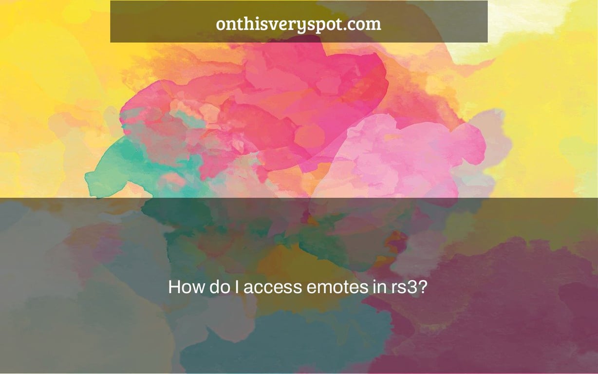 How do I access emotes in rs3?