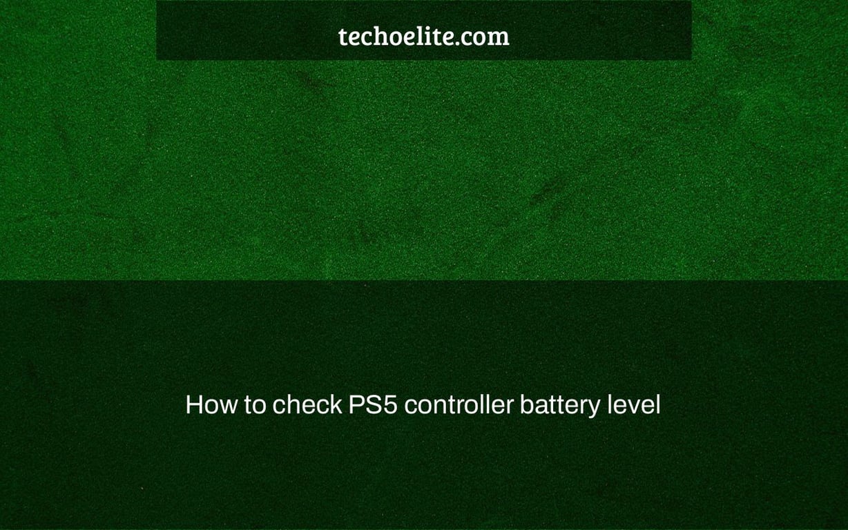 How to check PS5 controller battery level