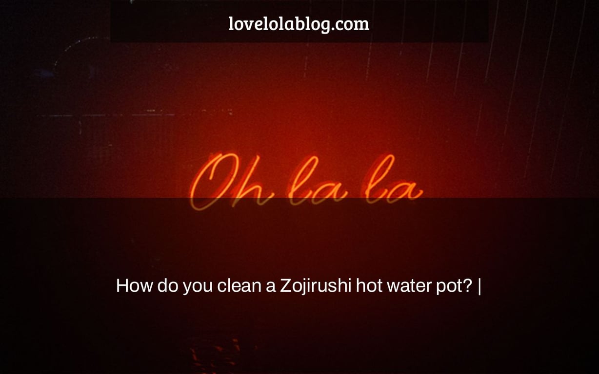 How do you clean a Zojirushi hot water pot? |