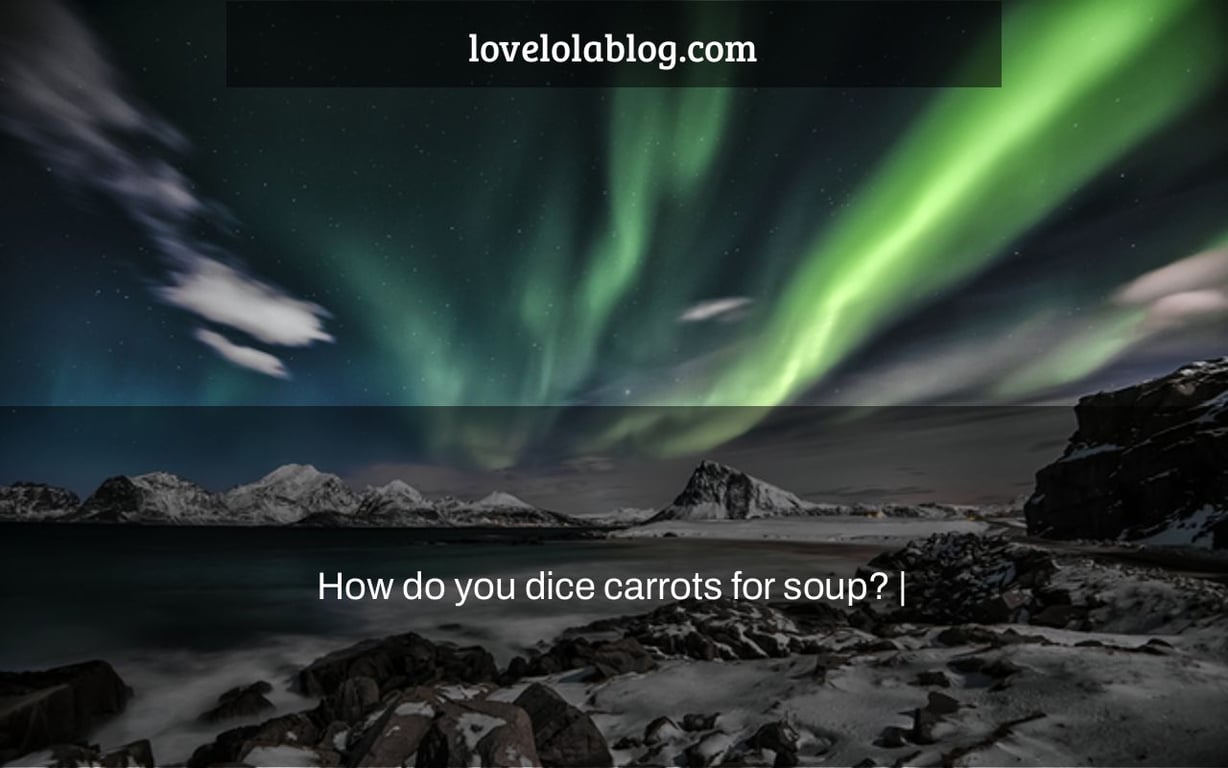 How do you dice carrots for soup? |