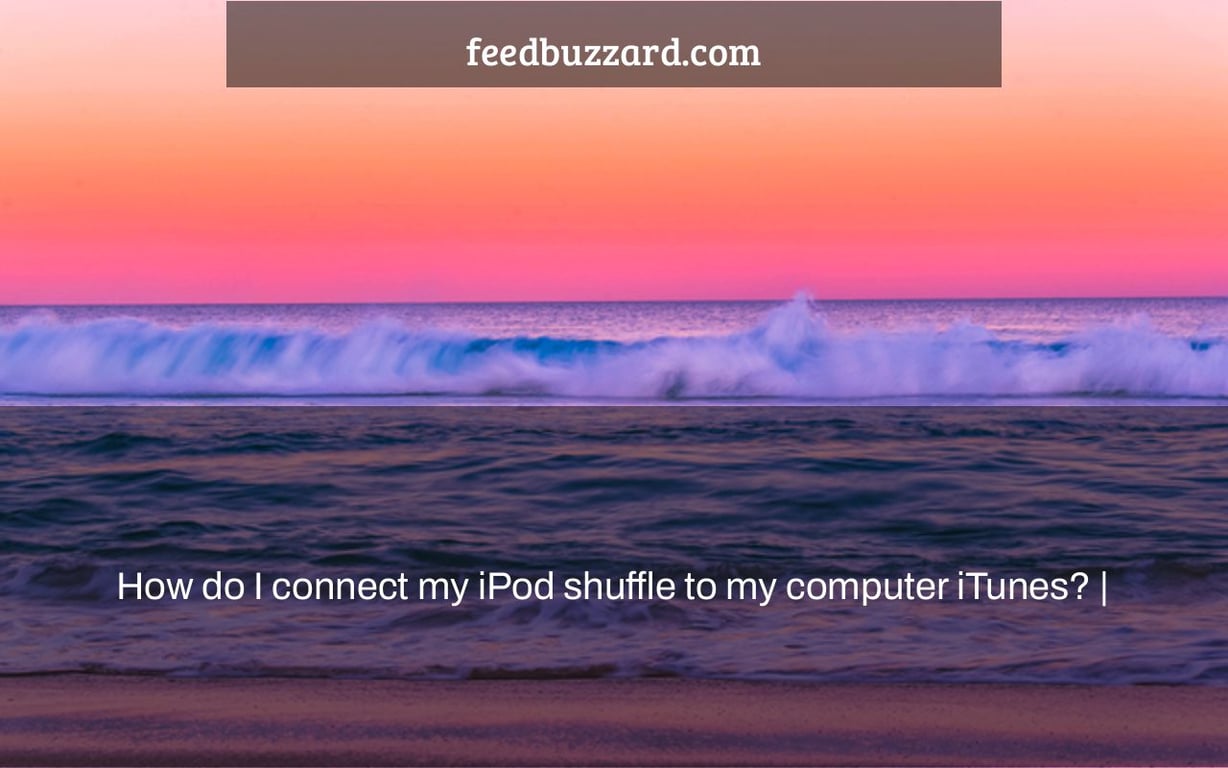 How do I connect my iPod shuffle to my computer iTunes? |