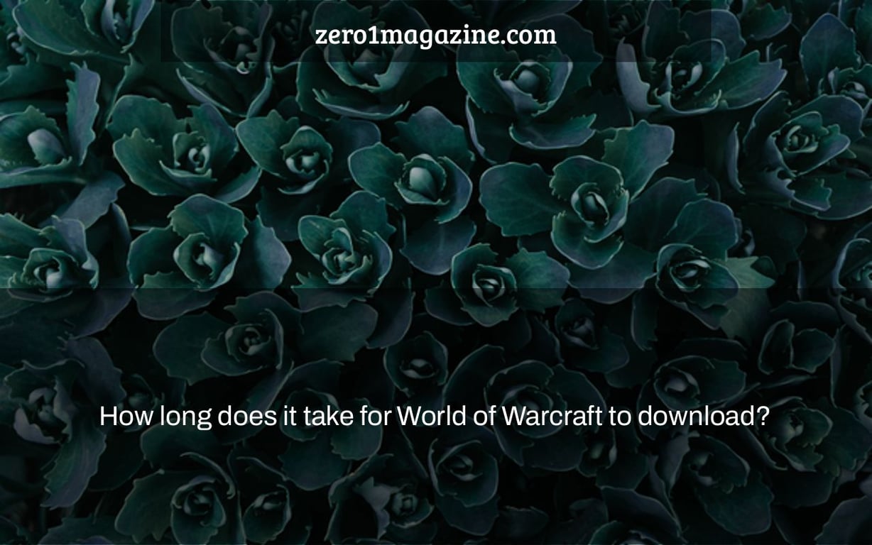 How long does it take for World of Warcraft to download?