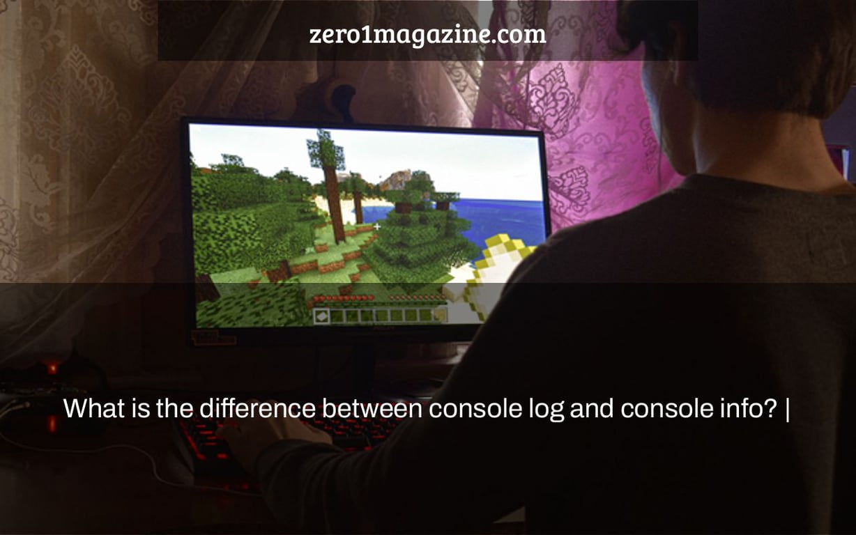 What is the difference between console log and console info? |