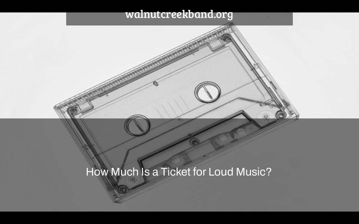 How Much Is a Ticket for Loud Music?