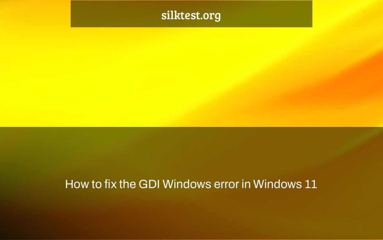 How to fix the GDI+Windows error in Windows 11