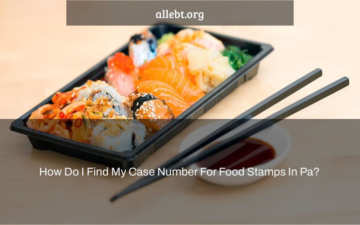 How Do I Find My Case Number For Food Stamps In Pa 