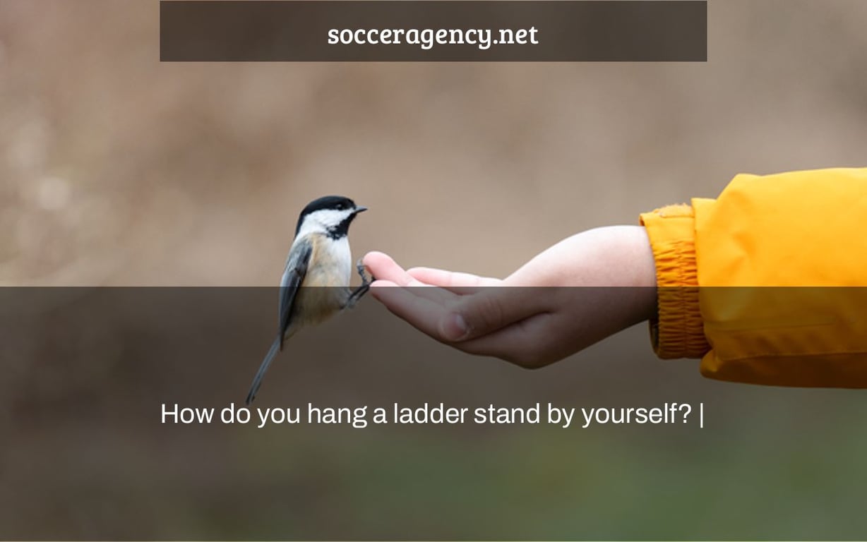 How do you hang a ladder stand by yourself? |