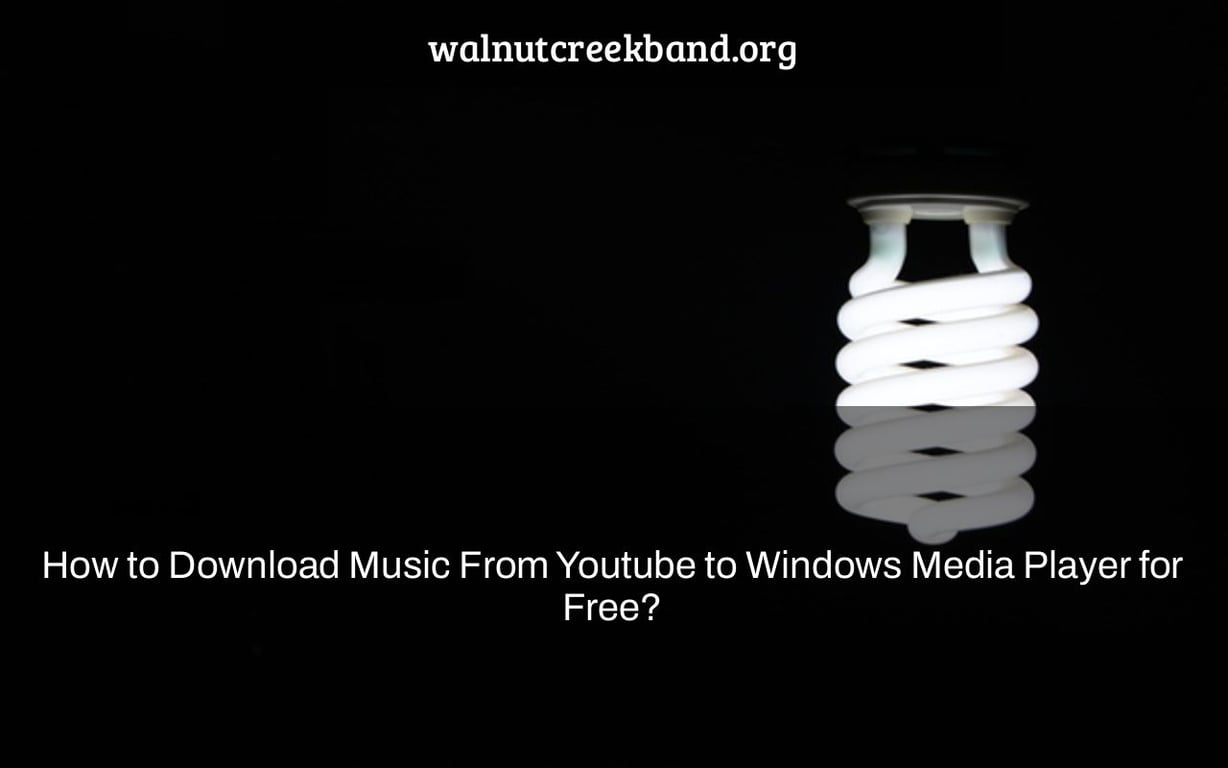 How to Download Music From Youtube to Windows Media Player for Free?