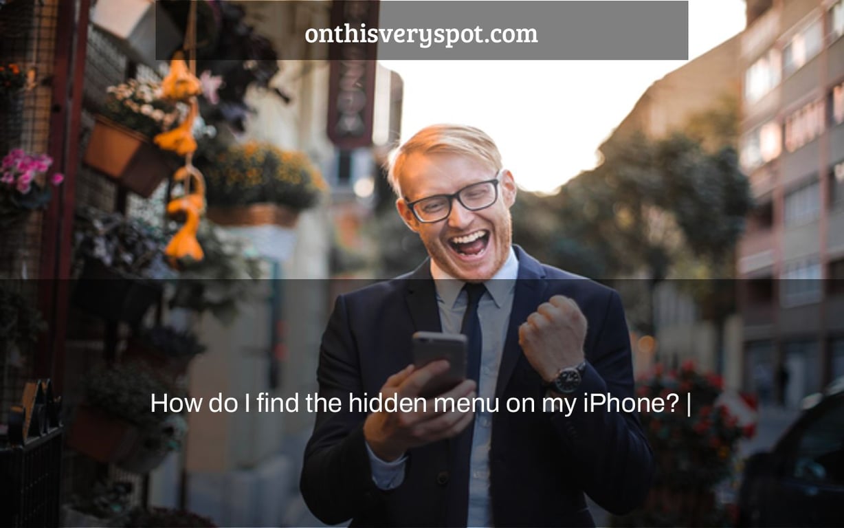 How do I find the hidden menu on my iPhone? |