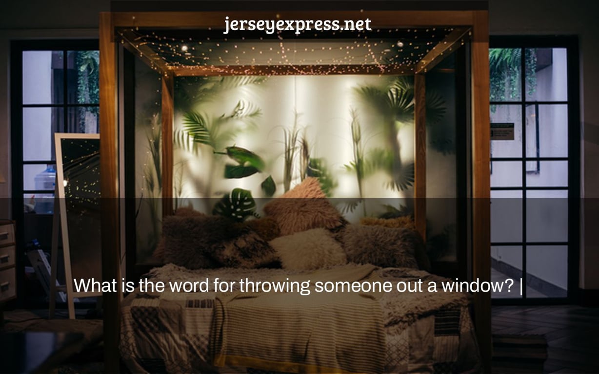 What is the word for throwing someone out a window? Jersey Express