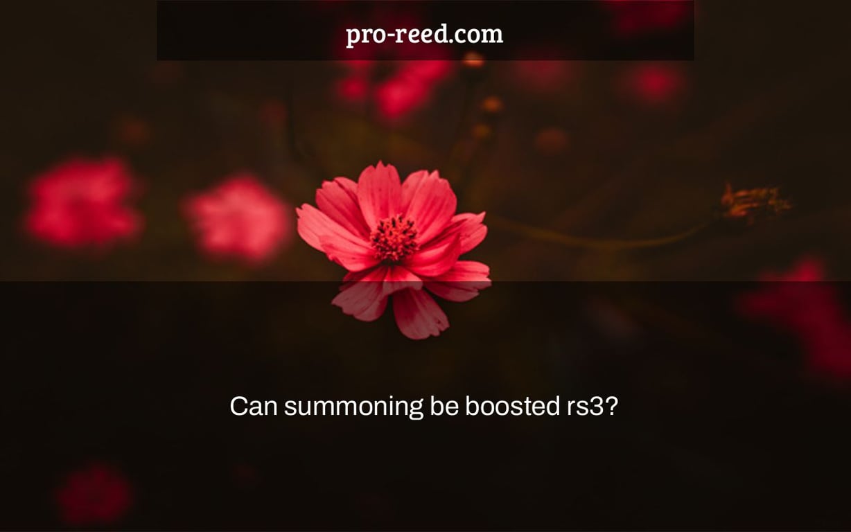 Can summoning be boosted rs3?