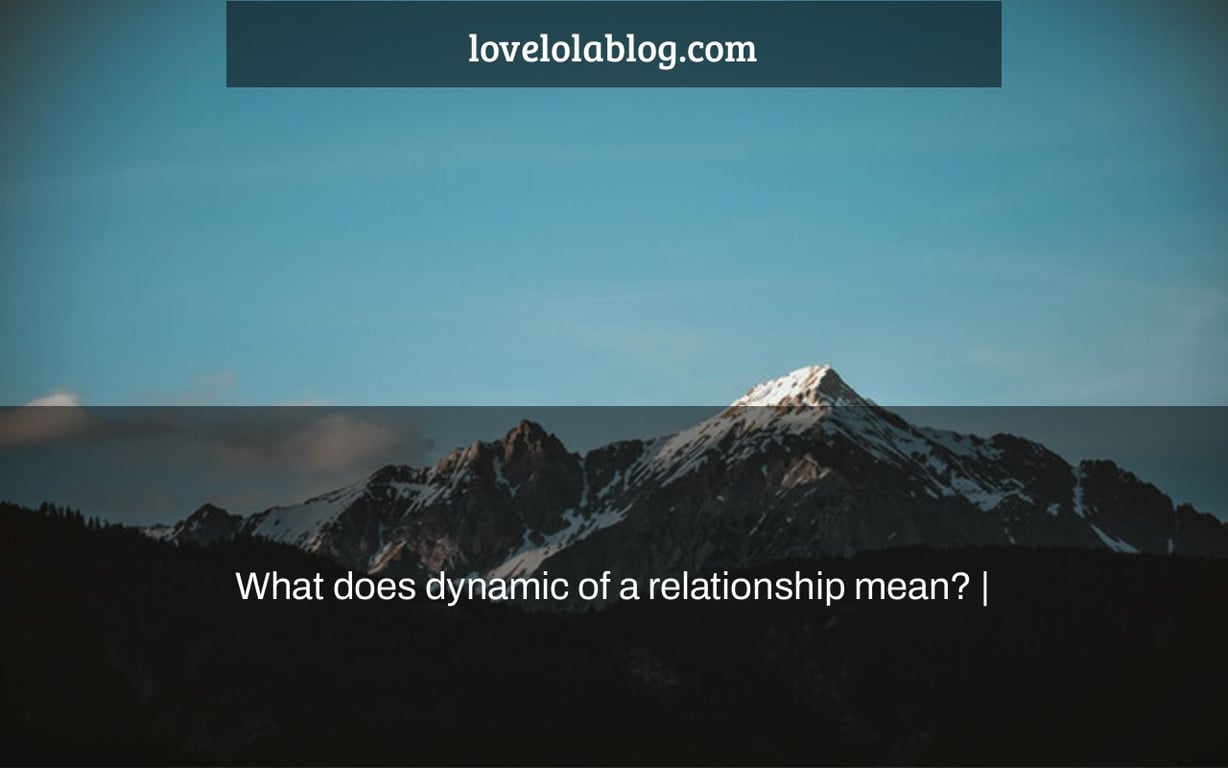 What does dynamic of a relationship mean? |