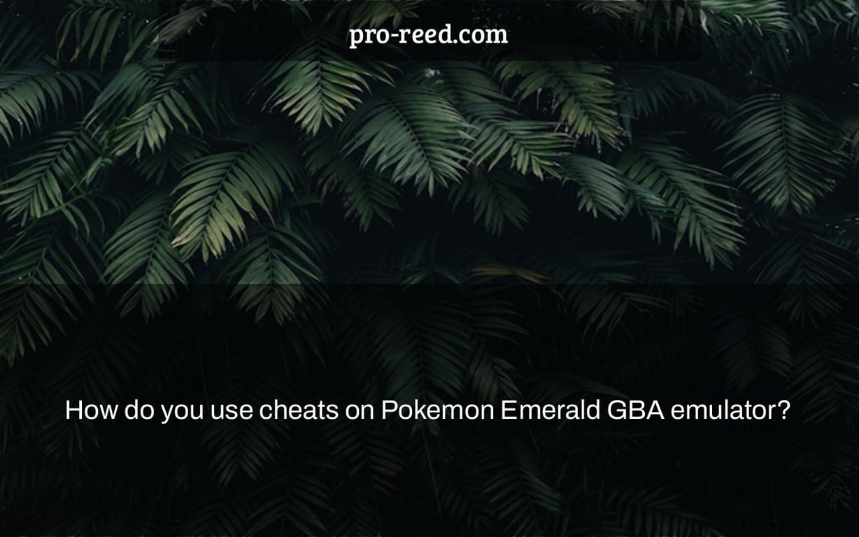 How do you use cheats on Pokemon Emerald GBA emulator?