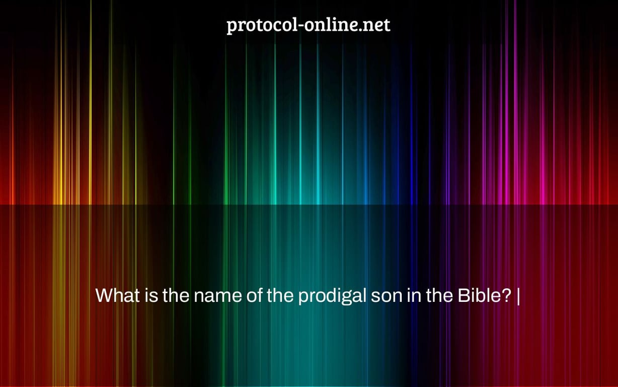 What is the name of the prodigal son in the Bible? |