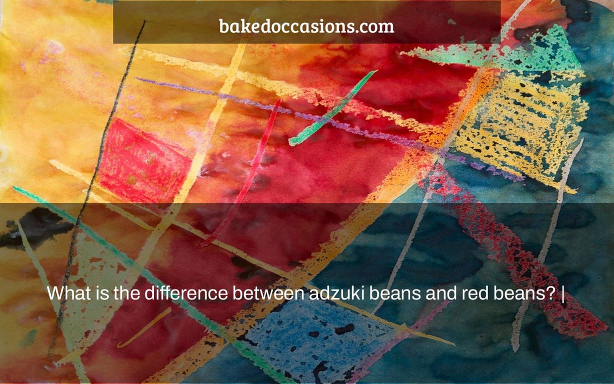What is the difference between adzuki beans and red beans? |