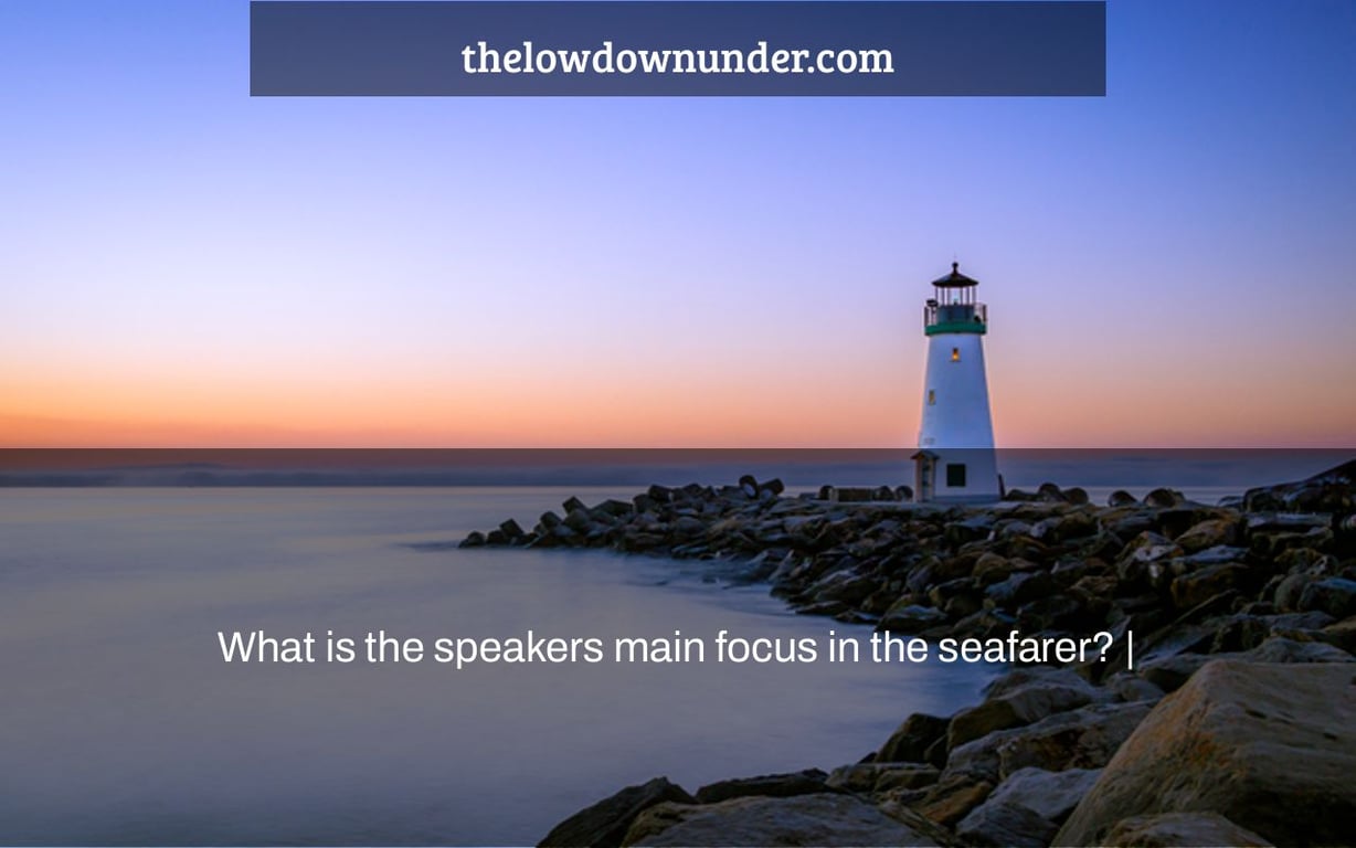 What is the speakers main focus in the seafarer? |