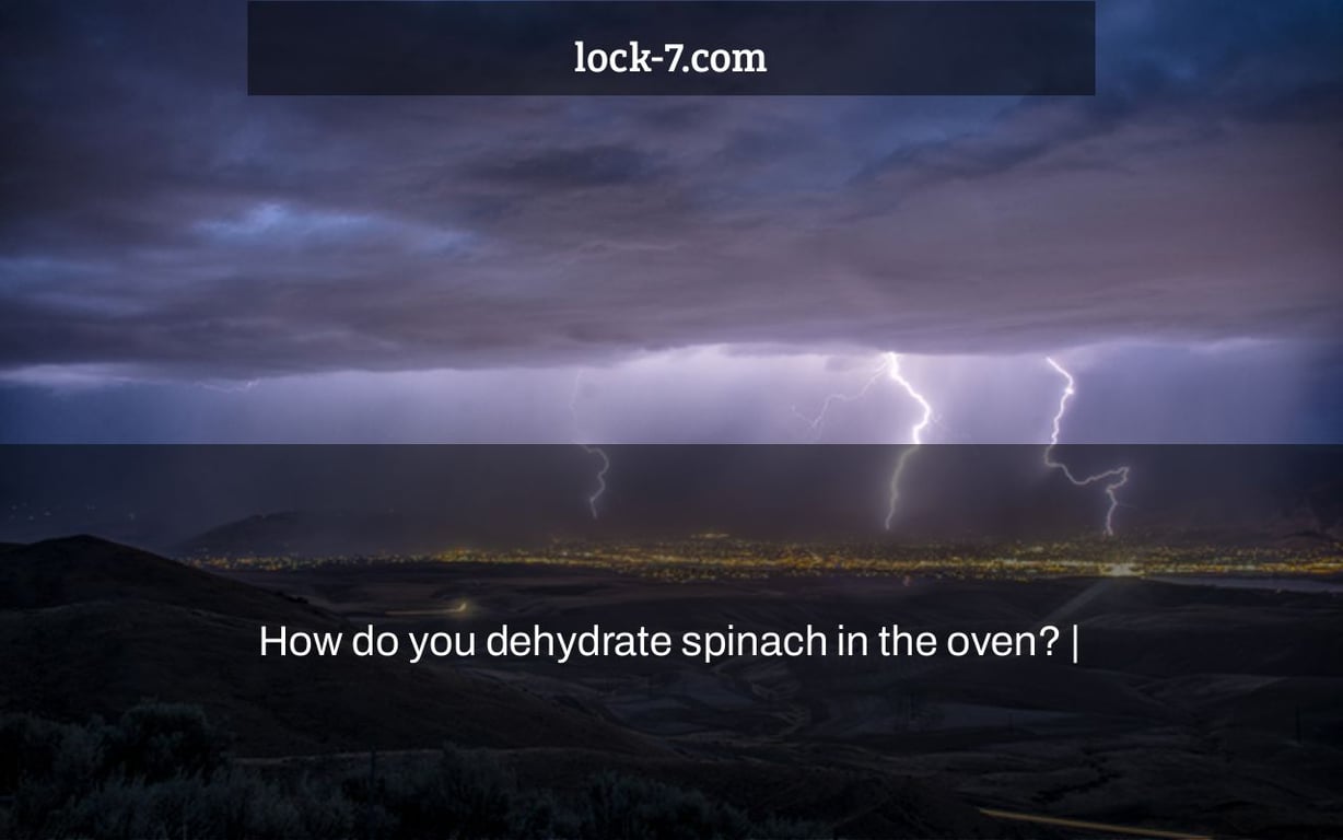 How do you dehydrate spinach in the oven? |