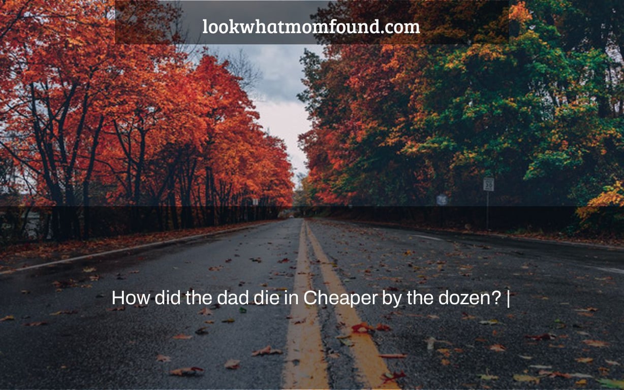 How did the dad die in Cheaper by the dozen? |