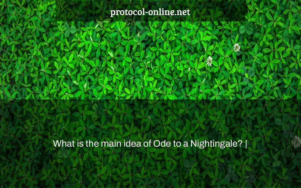 What is the main idea of Ode to a Nightingale? |