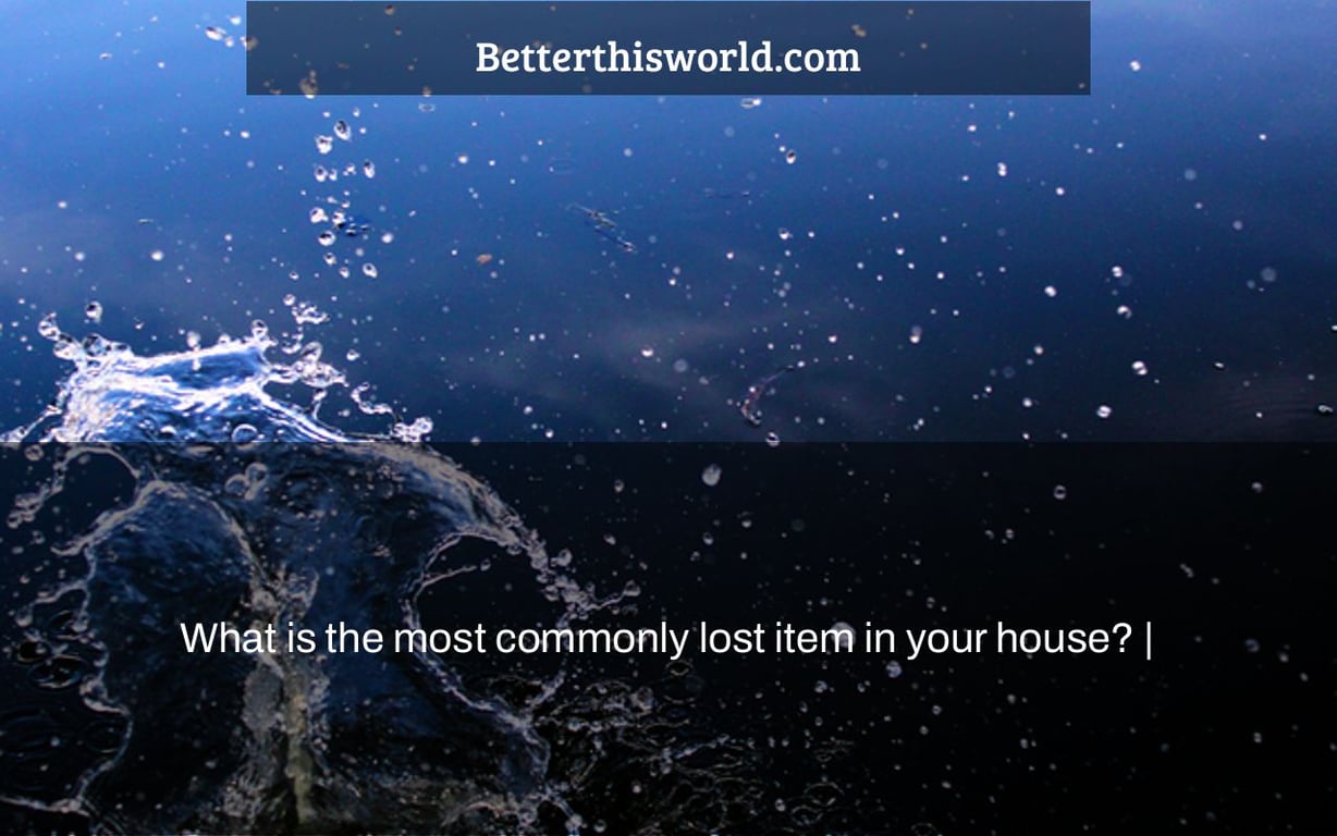 What is the most commonly lost item in your house? |