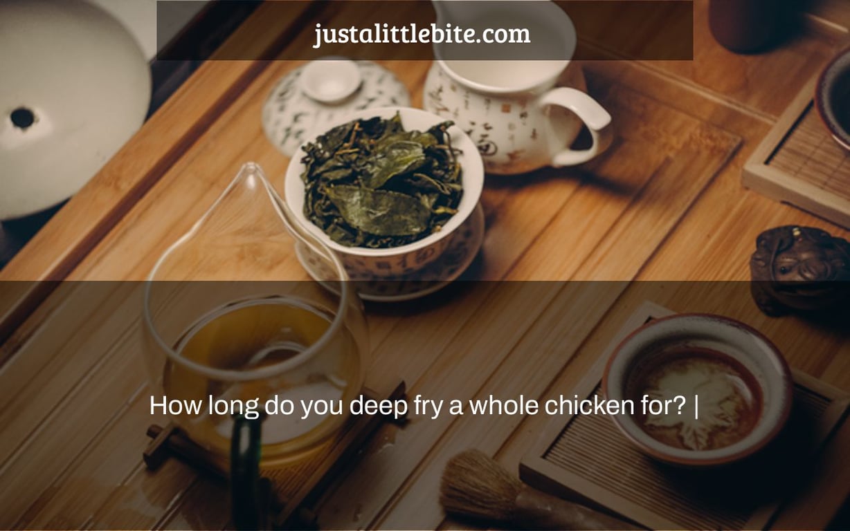 How long do you deep fry a whole chicken for? JustALittleBite