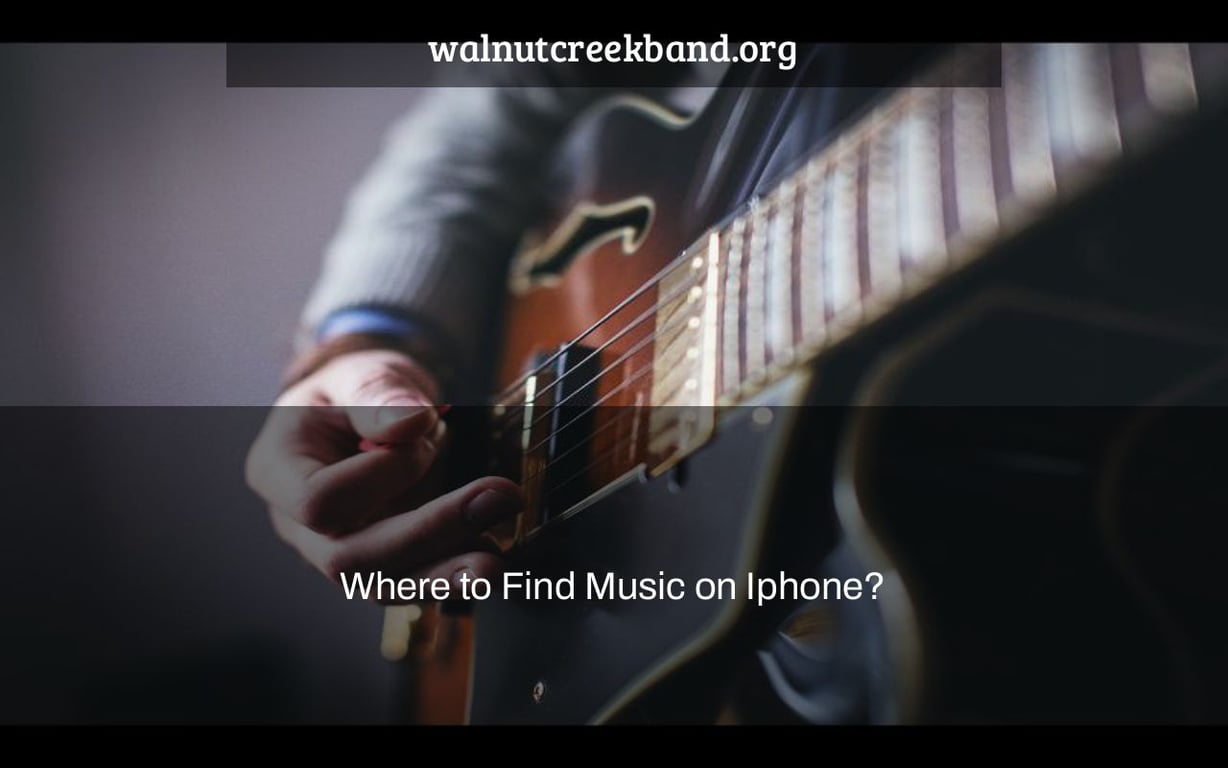 Where to Find Music on Iphone?