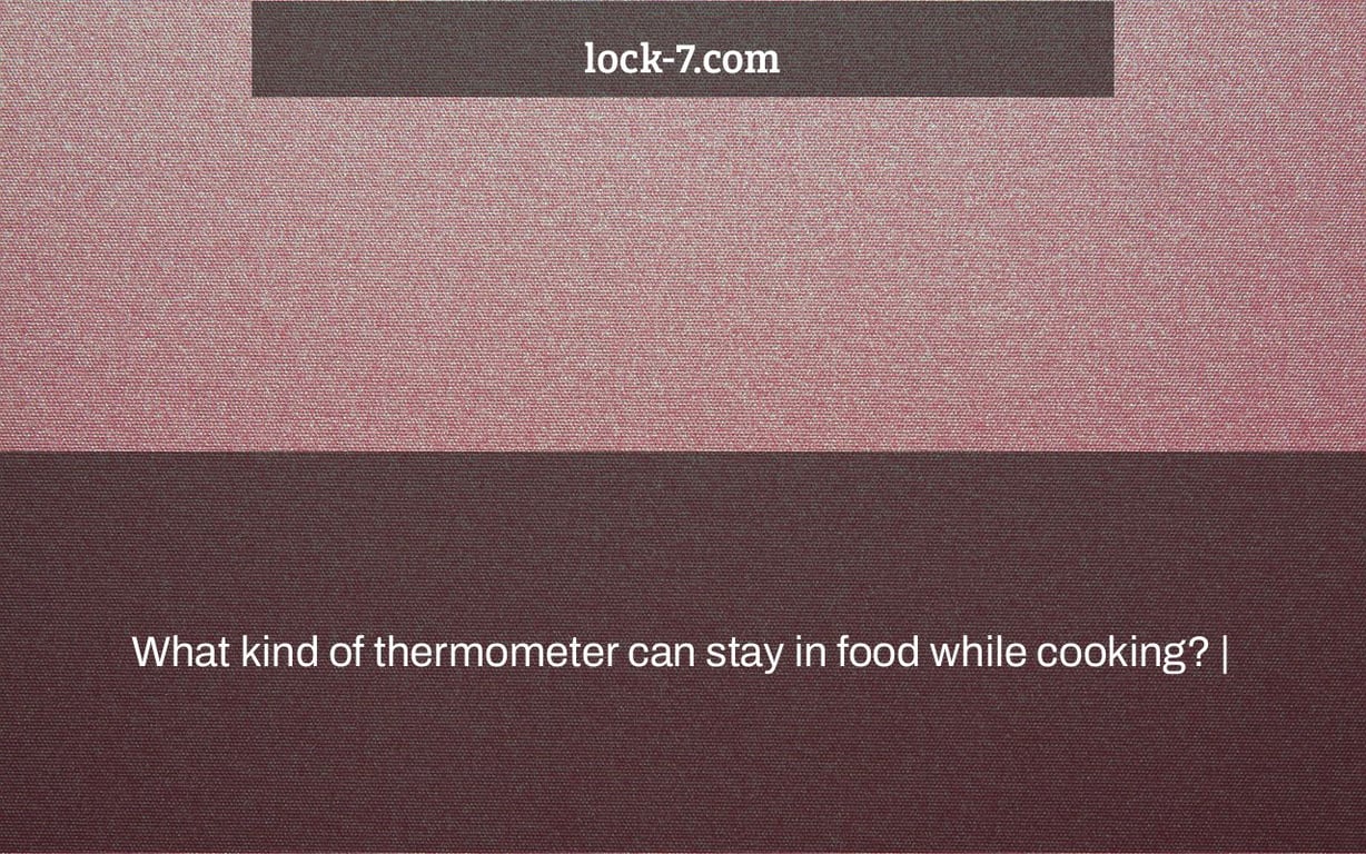 What kind of thermometer can stay in food while cooking? |