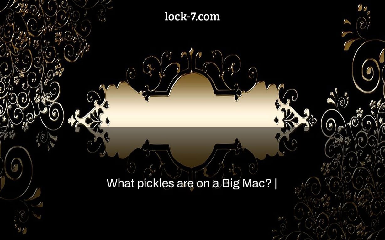 What pickles are on a Big Mac? |
