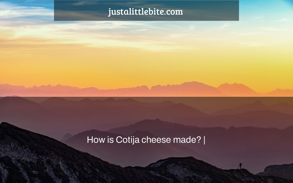 How is Cotija cheese made? |