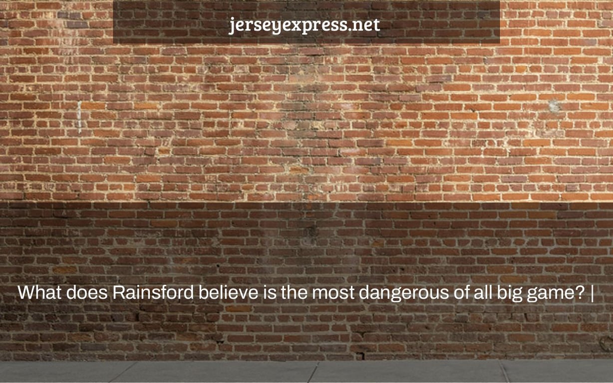 What does Rainsford believe is the most dangerous of all big game? |