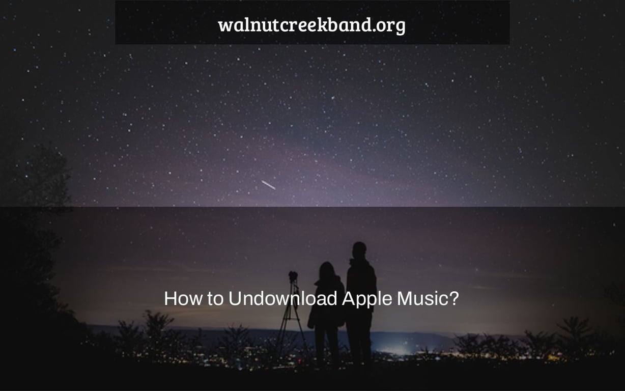 How to Undownload Apple Music?