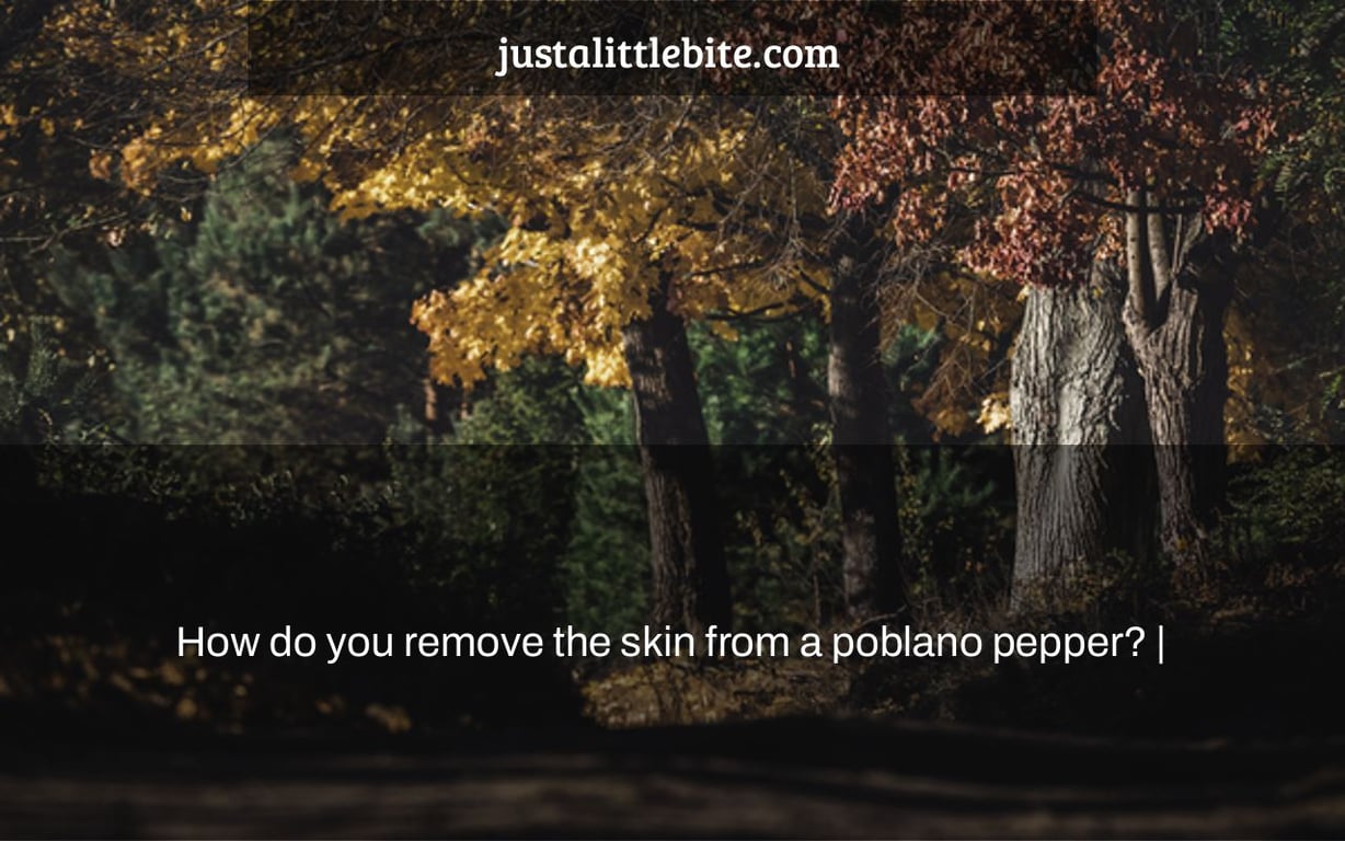 How do you remove the skin from a poblano pepper? |