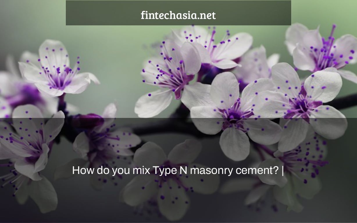 How do you mix Type N masonry cement? |