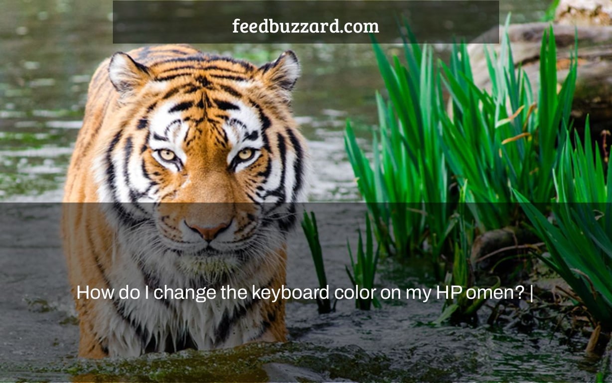 How do I change the keyboard color on my HP omen? |