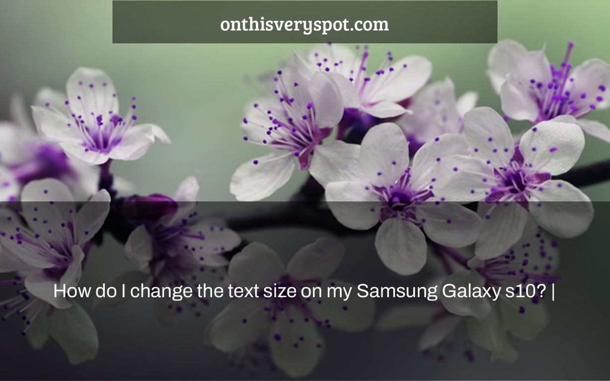 How do I change the text size on my Samsung Galaxy s10? |