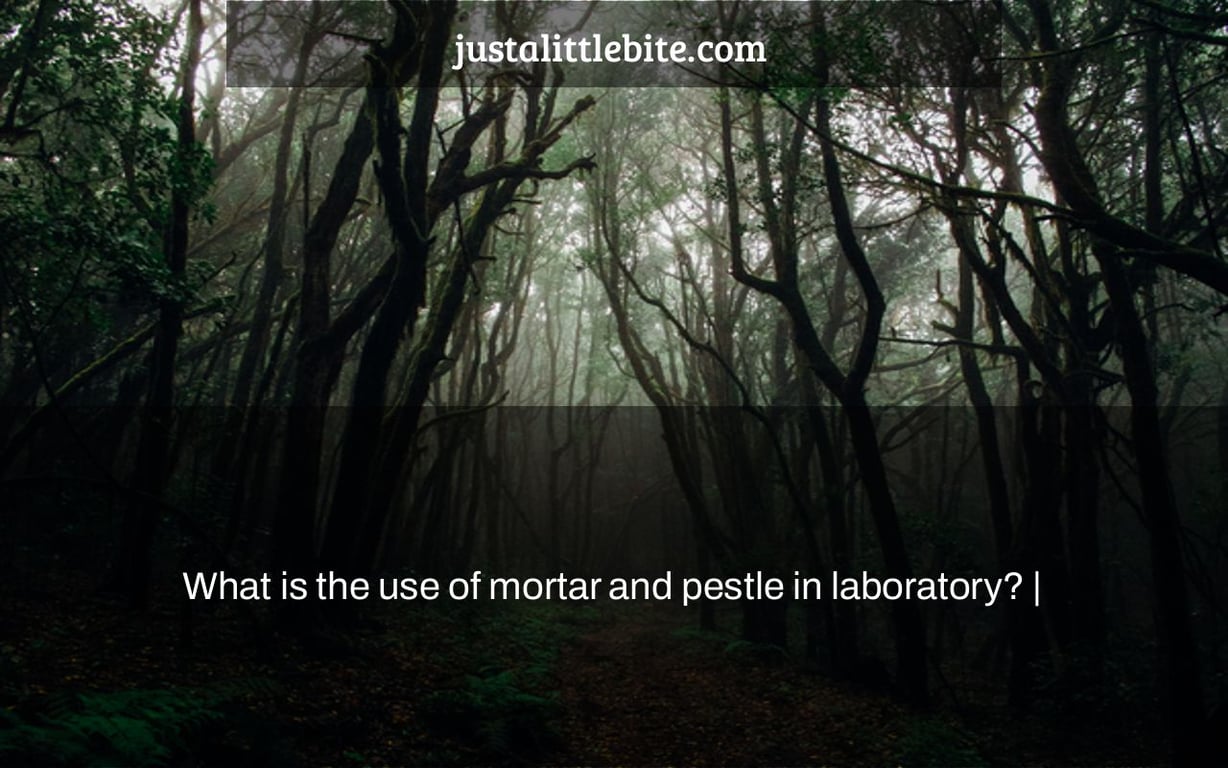 What is the use of mortar and pestle in laboratory? |