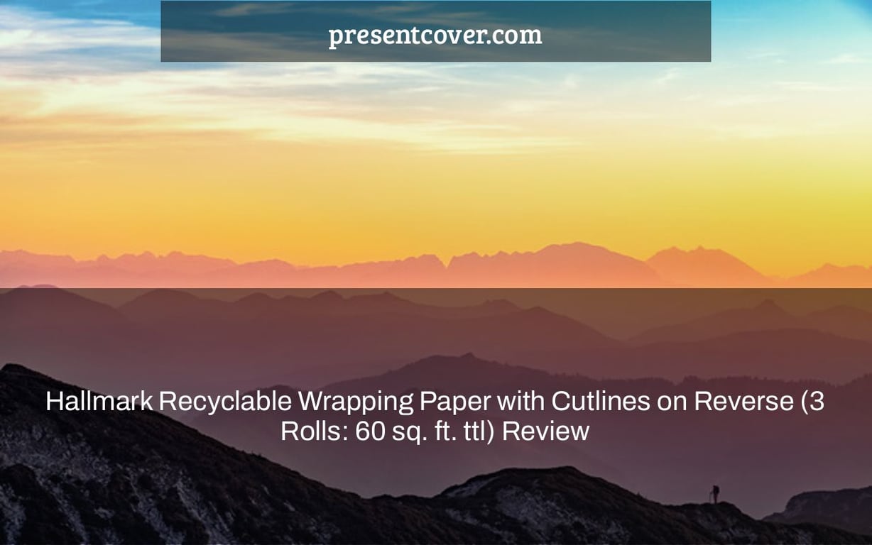 Hallmark Recyclable Wrapping Paper with Cutlines on Reverse (3 Rolls