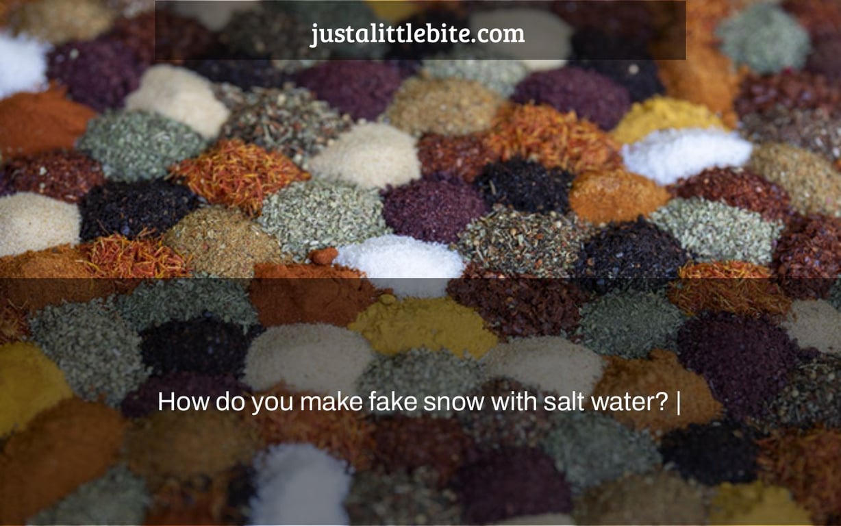 How do you make fake snow with salt water? |