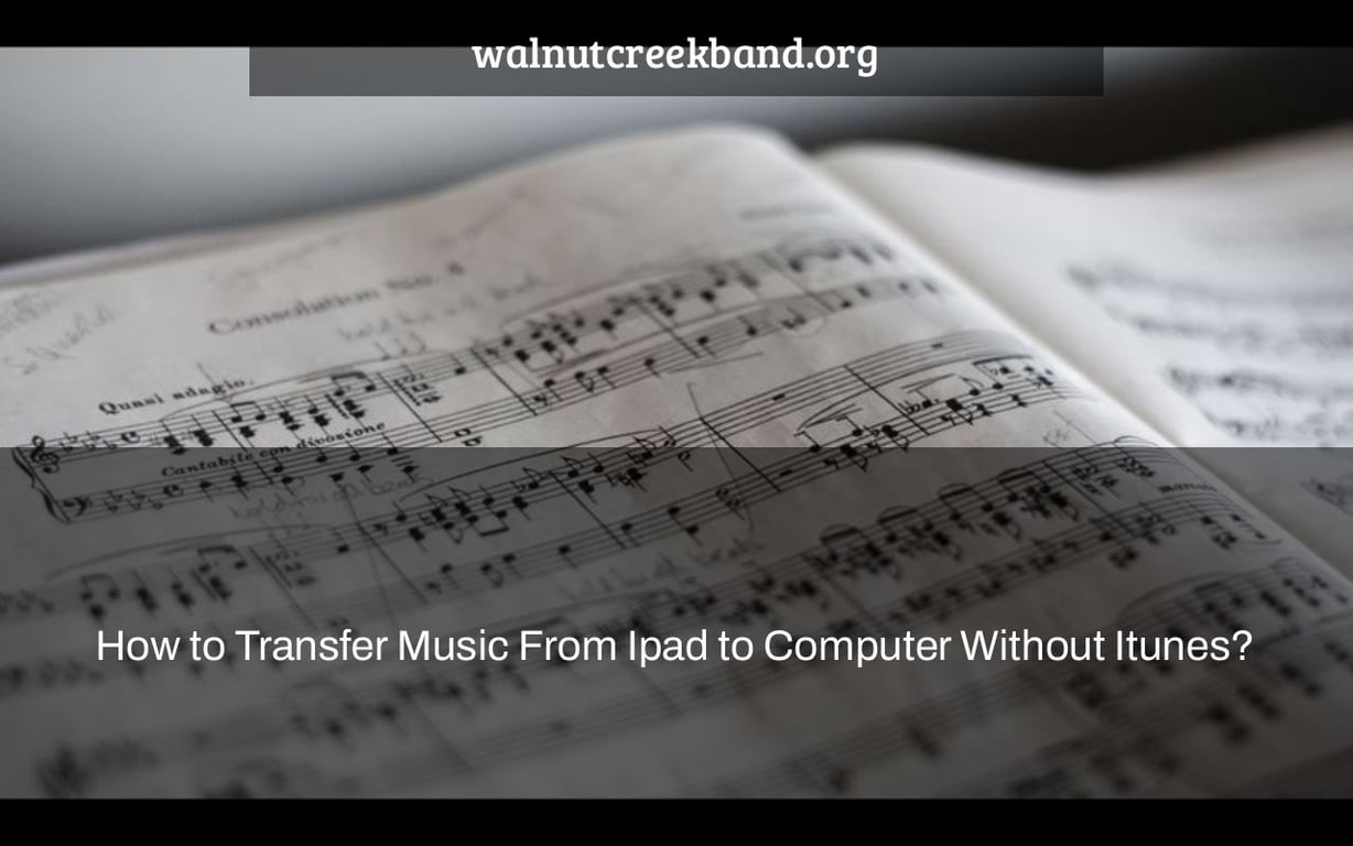 How to Transfer Music From Ipad to Computer Without Itunes?