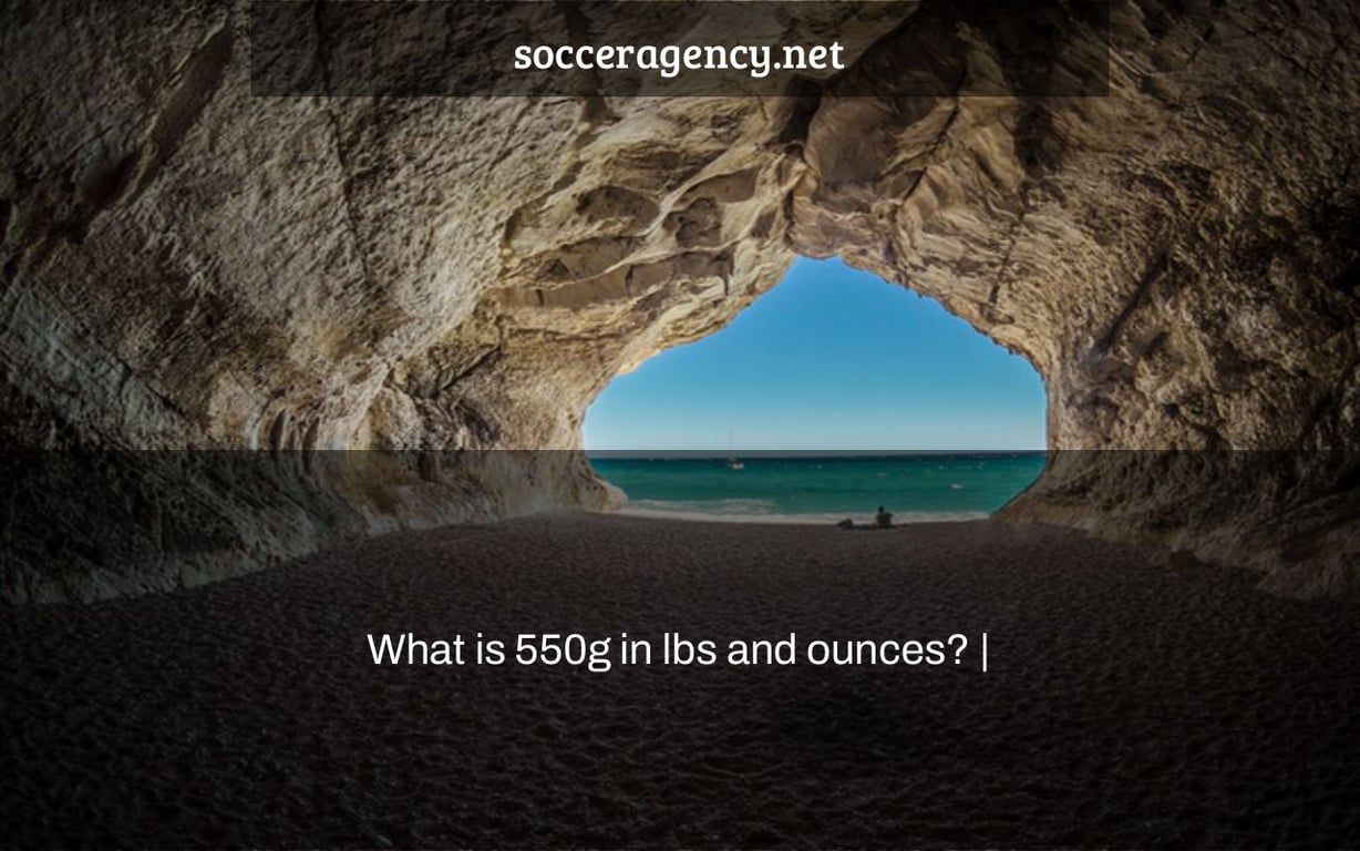 What is 550g in lbs and ounces? |