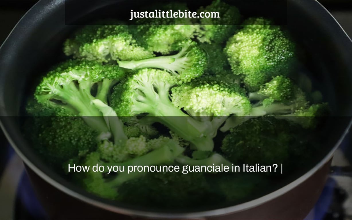 How do you pronounce guanciale in Italian? |