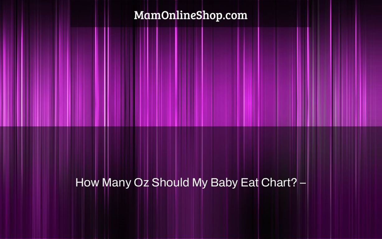 How Many Oz Should My Baby Eat Chart? –