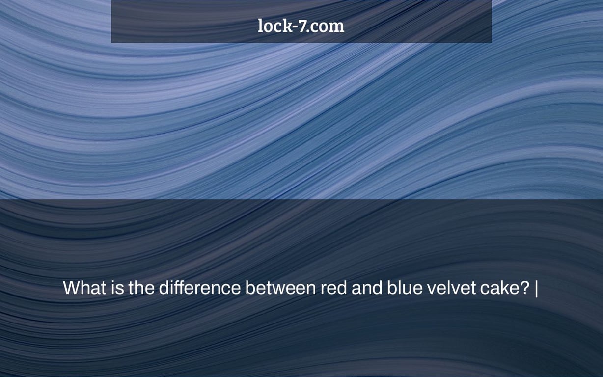 What is the difference between red and blue velvet cake? |