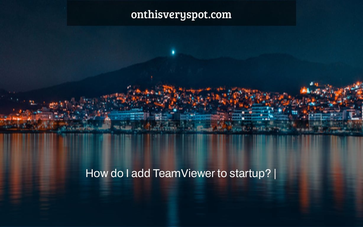 How do I add TeamViewer to startup? |