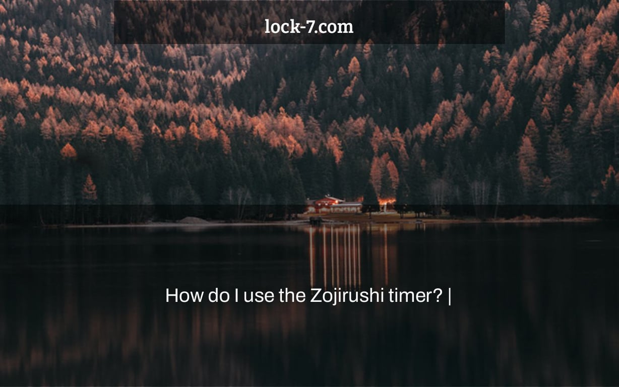 How do I use the Zojirushi timer? |
