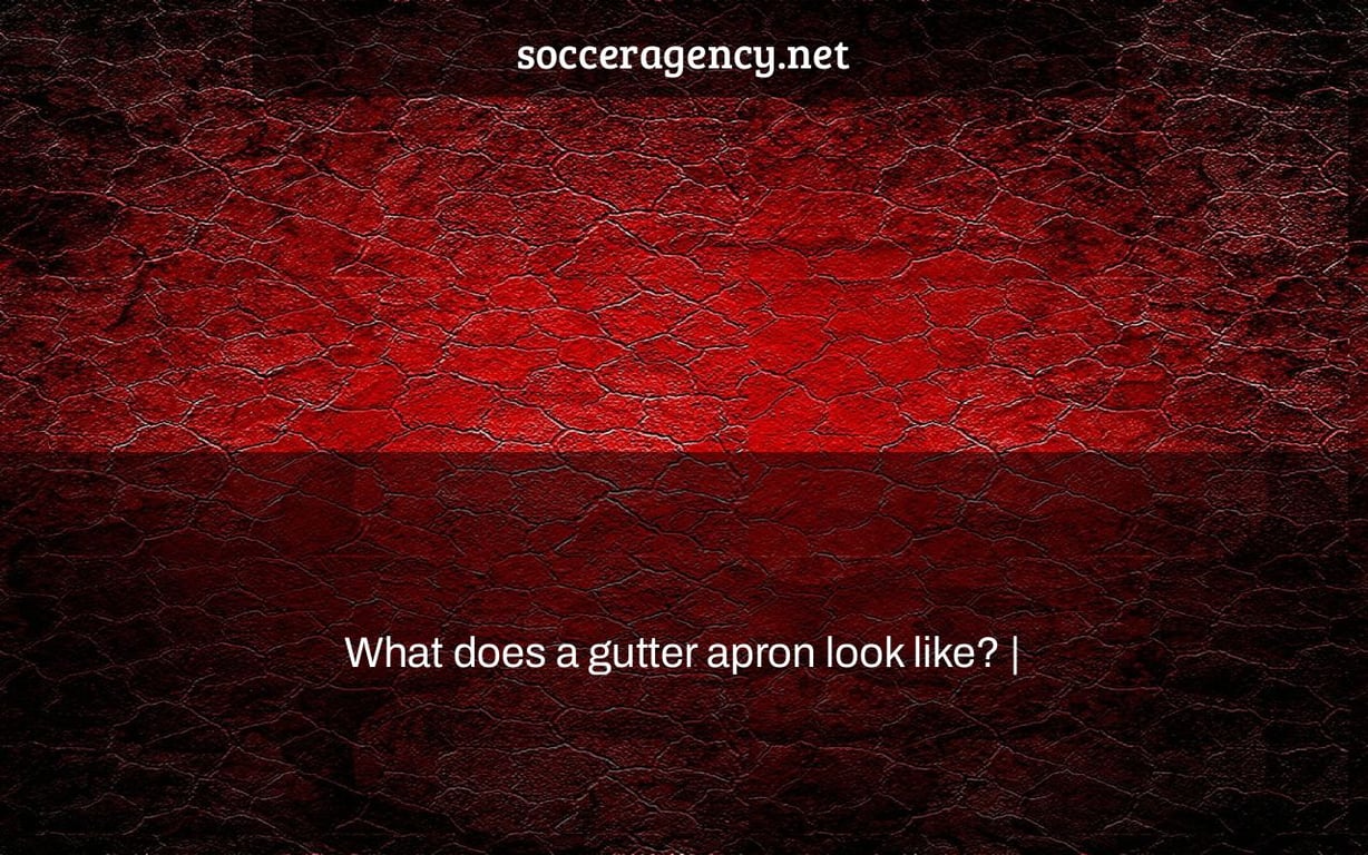 What does a gutter apron look like? |