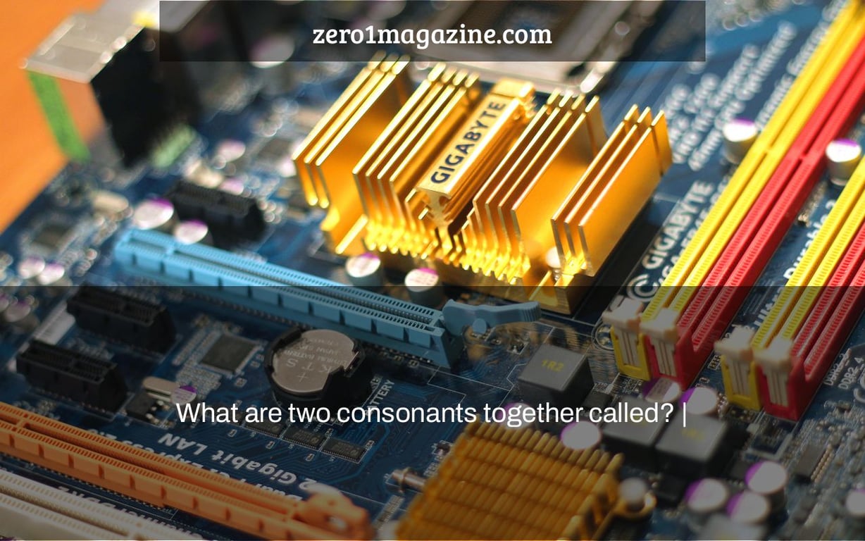 What are two consonants together called? |
