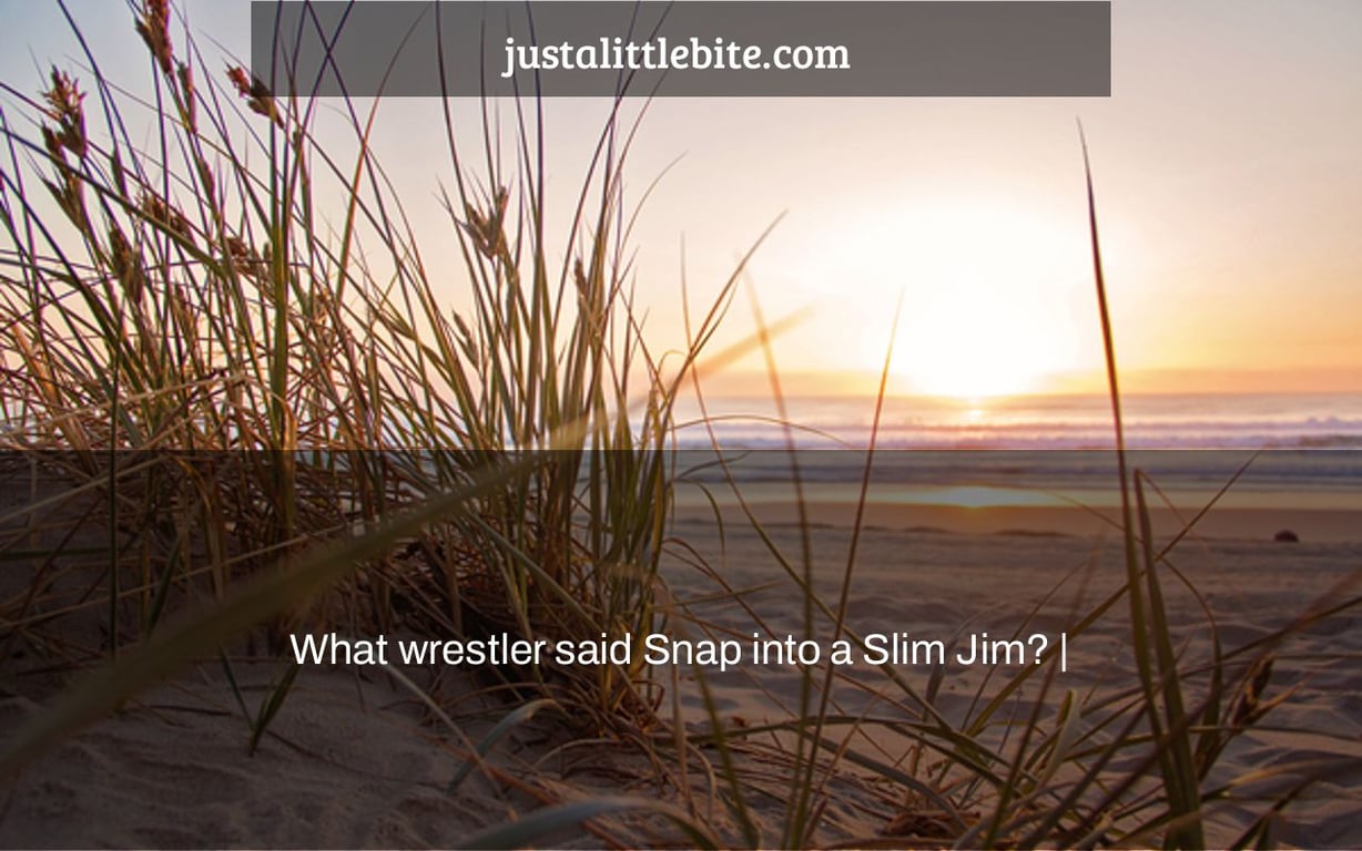 What wrestler said Snap into a Slim Jim? |